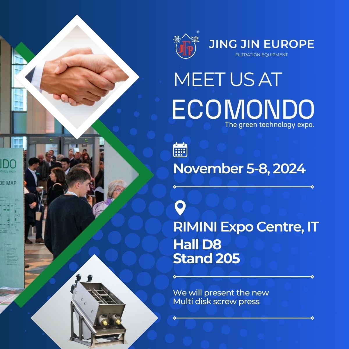 Meet Jing Jin Europe at Ecomondo 2024!